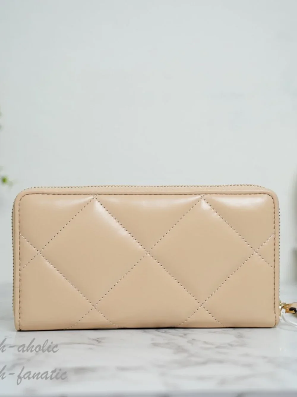 Tory Burch Kira Diamond Quilted Leather Continental Wallet in Vanilla Soft Serve
